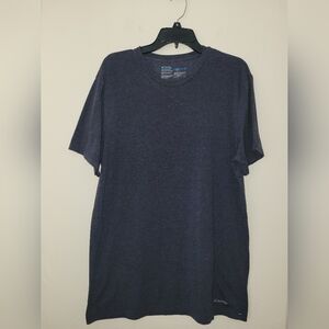 Columbia Men's Soft Short Sleeve T- Shirt, Dark Blue, XL, EUC